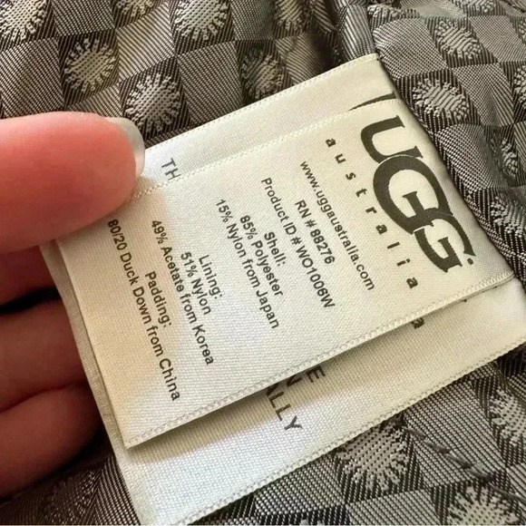 UGG Puffer Down Gray Jacket Parka 80% Duck Down M - Picture 11 of 16
